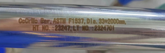 CoCrMo UNS R31537 অ্যালোয় গোলাকার বার ISO 5832-12 ASTM F1537 F799